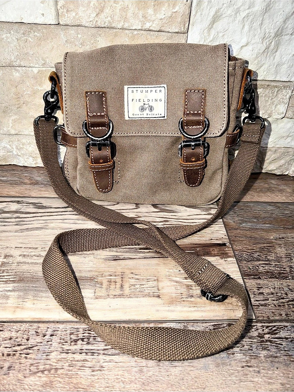 Stumper & Fielding The Buckley Heritage Canvas Brown Crossbody Bag
